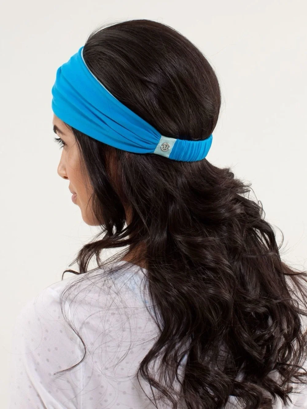 Lululemon Bang Buster Headband Reversible Beach Blanket Blue / Aquamarine Hair